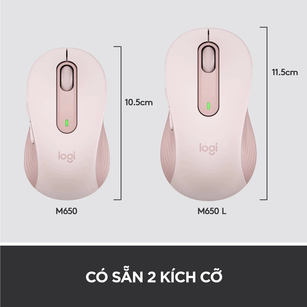 Chuột không dây Bluetooth, không tiếng ồn - Logitech M650/M650L, Chuột văn phòng, Bảo hành 1 năm - Ảnh 2